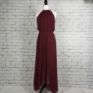 Fuzzi Burgundy Maxi Gown Dress